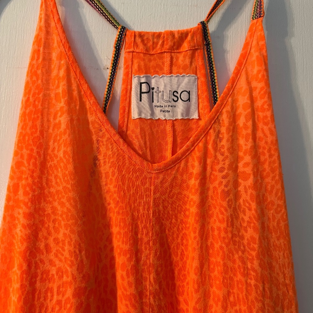 Pitusa cheetah bright orange cover up